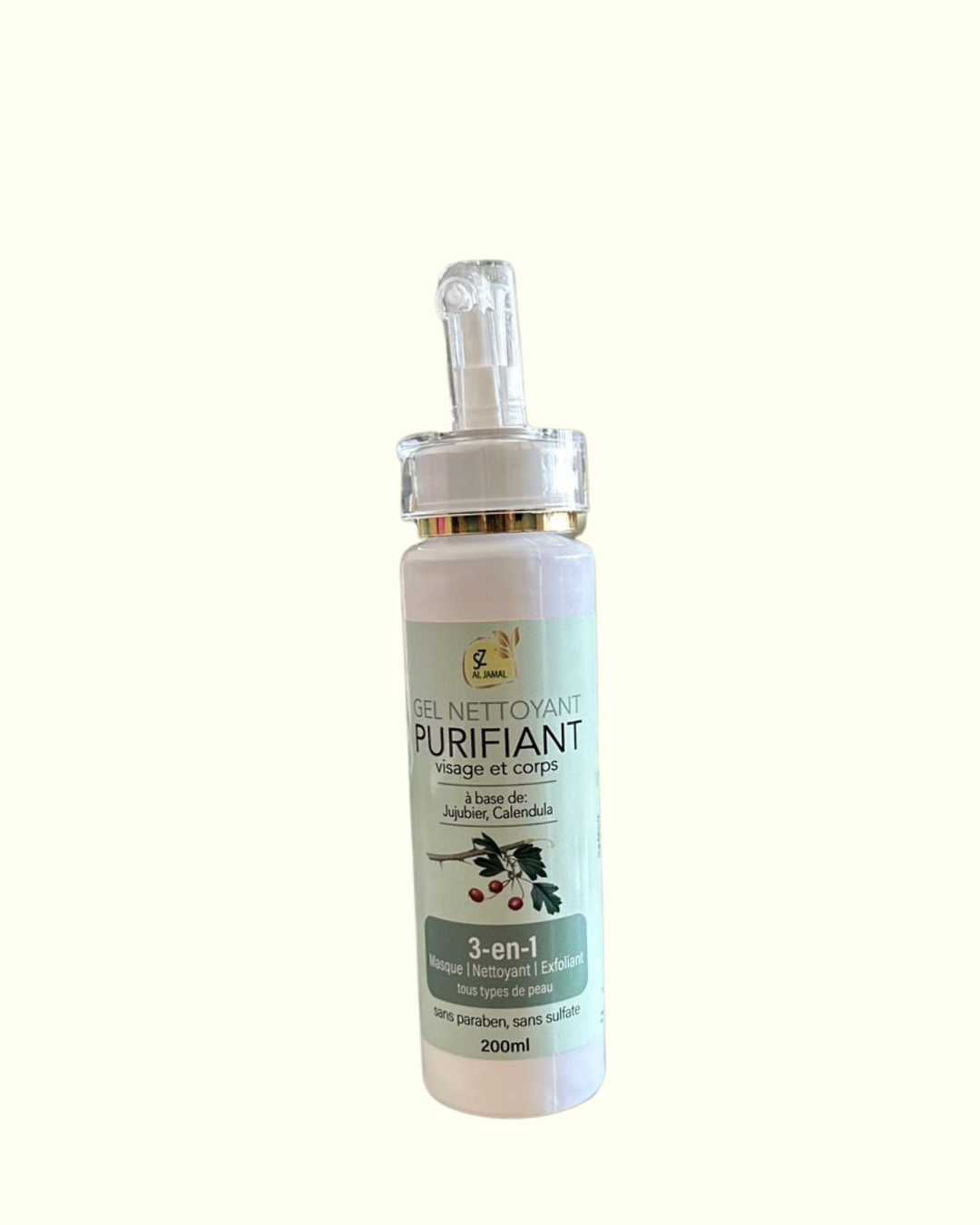 🌿 Gel Nettoyant Purifiant 3-en-1 – Visage & Corps