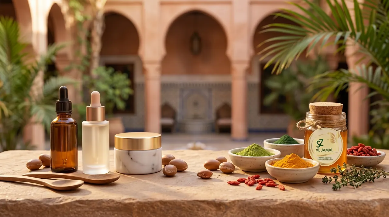 Cosmétiques naturels SZ AL JAMAL dans un cadre marocain